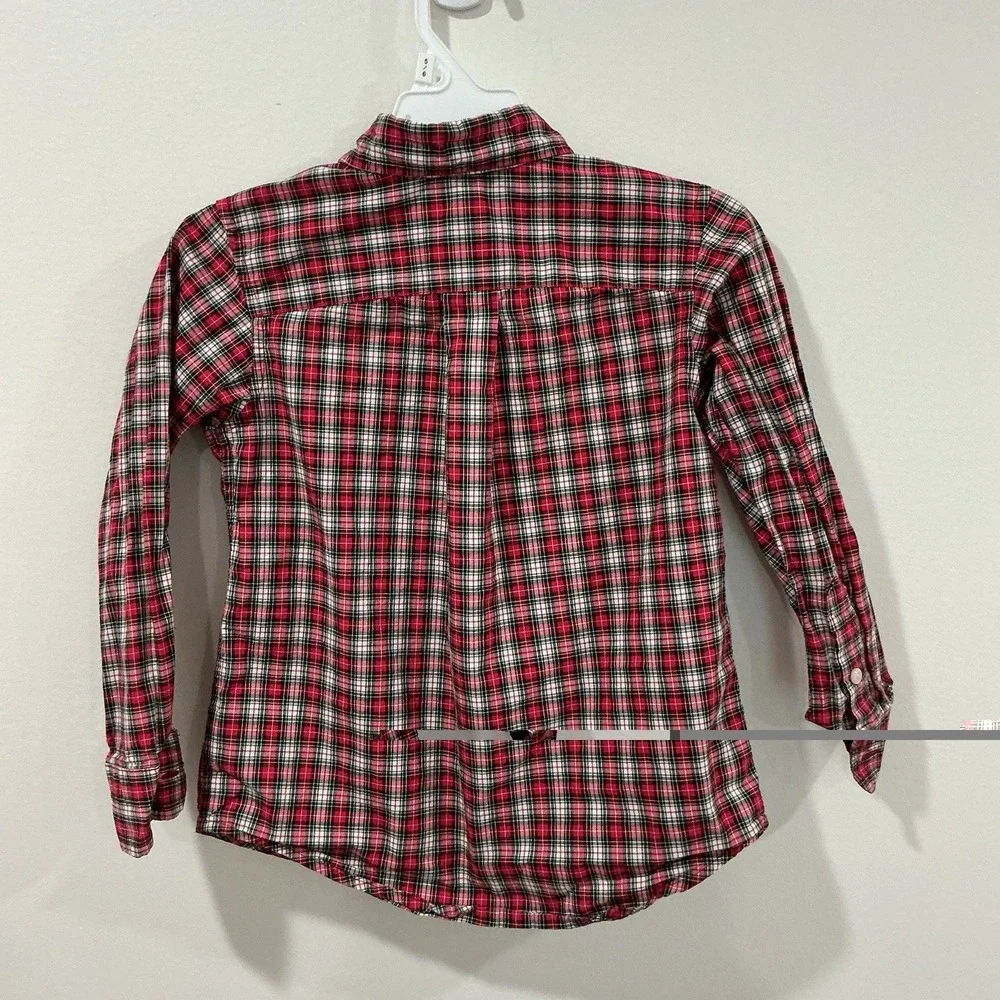 Ralph Lauren Boys Button Down Shirt Lot Of 2 Long Sleeve Sz 4 4T Plaid Preppy‎